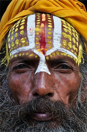 sadhu face photography - Sadhu, Durbar Square, Bhaktapur, Bagmati Zone, Madhyamanchal, Nepal Stock Photo - Rights-Managed, Code: 700-03737563