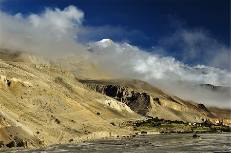 Kali Gandaki River Valley, Kagbeni, Mustang District, Dhawalagiri, Annapurna Conservation Area, Pashchimanchal, Nepal Foto de stock - Con derechos protegidos, Código: 700-03737786