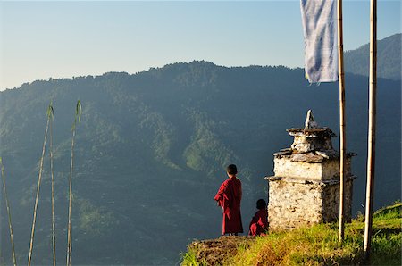 picture of monk - Sanga Choeling Monastery, Pelling, West Sikkim, Sikkim, India Stock Photo - Rights-Managed, Code: 700-03737847