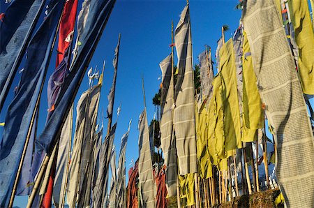 Prayer Flags, Sanga Choeling Monastery, Pelling, West Sikkim, Sikkim, India Foto de stock - Con derechos protegidos, Código: 700-03737841