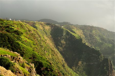 escarpement - Coastal Town near Ponta do Pargo, Madeira, Portugal Stock Photo - Rights-Managed, Code: 700-03737936