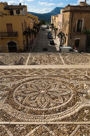 patterns in architecture design and art - Mosaic, Trapani Province, Sicily, Italy Stock Photo - Rights-Managed, Code: 700-03738200