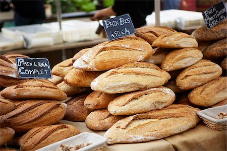 provence france market - Bread at Market Kiosk, Aix-en-Provence, Bouches-du-Rhone, Provence, France Stock Photo - Rights-Managed, Code: 700-03738666