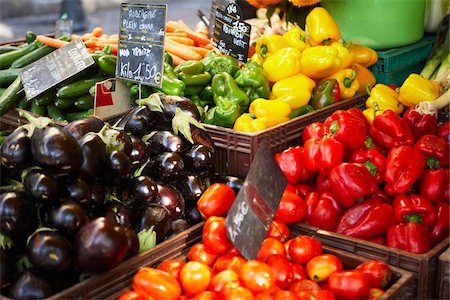 Vegetable Stand at Market, Aix-en-Provence, Bouches-du-Rhone, Provence, France Stock Photo - Rights-Managed, Code: 700-03738686