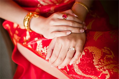 Mains de la mariée chinoise Photographie de stock - Rights-Managed, Code: 700-03739058