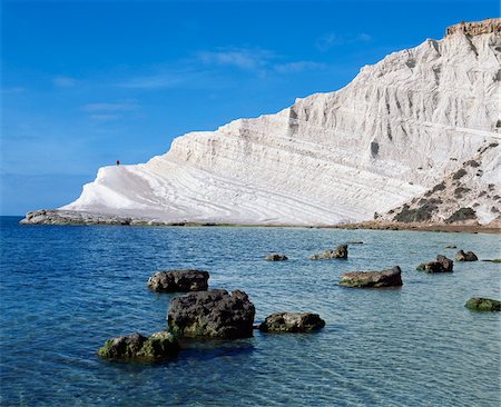 Scala dei Turchi, Agrigento, Sicile, Italie Photographie de stock - Rights-Managed, Code: 700-03739203