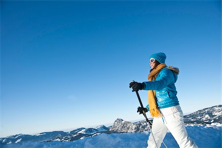 energetic woman walking - Woman Cross Country Skiing Stock Photo - Rights-Managed, Code: 700-03739225