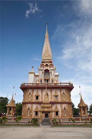 phuket - Wat Chalong, Chalong, Phuket, Thailand Fotografie stock - Rights-Managed, Codice: 700-03739462