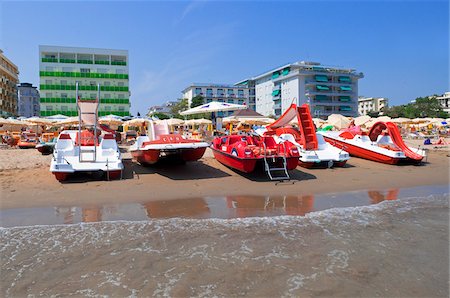 Boats on Beach at Jesolo Lido, Venice, Italy Stock Photo - Rights-Managed, Code: 700-03732457