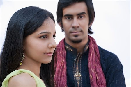 ethnic indian women - Portrait of Couple Stock Photo - Rights-Managed, Code: 700-03762394