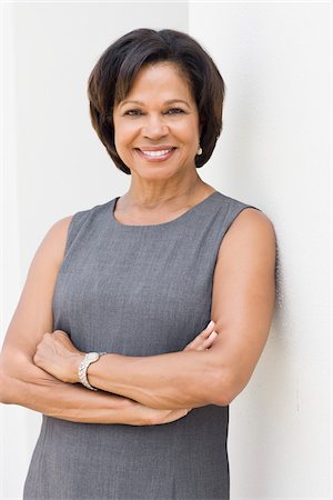 single middle aged african american woman looking at camera - Portrait of Woman Stock Photo - Rights-Managed, Code: 700-03762674