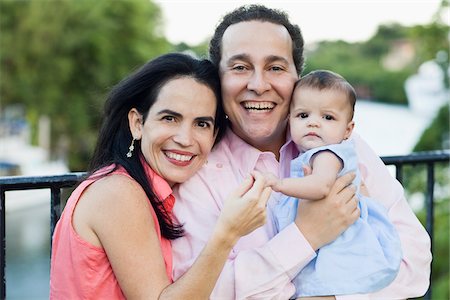 family mother father girl three hispanic - Portrait of Family Stock Photo - Rights-Managed, Code: 700-03762754