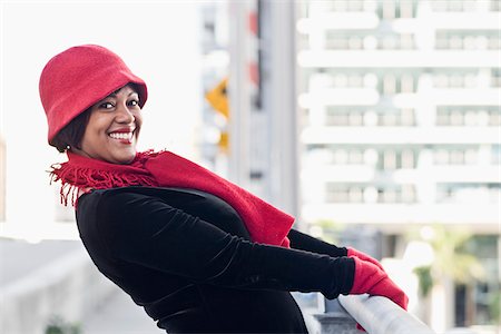 Woman Outdoors Wearing Winter Clothing Foto de stock - Con derechos protegidos, Código: 700-03762763