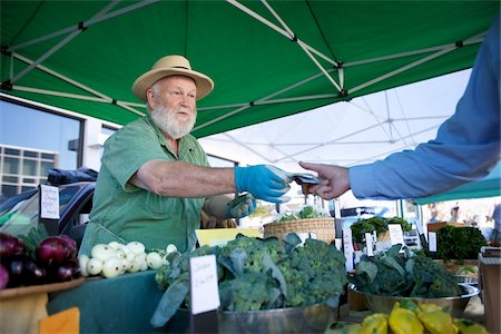 small business in vegetable - Seller at Farmer's Market Stock Photo - Rights-Managed, Code: 700-03777185