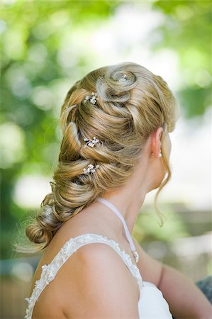 pretty - Back of Bride's Head Stock Photo - Rights-Managed, Code: 700-03777795