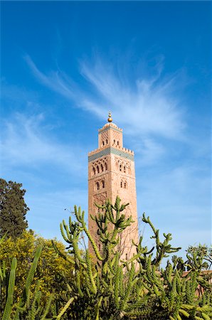 simsearch:700-06037981,k - Minaret de la mosquée de la Koutoubia, Marrakech, Maroc Photographie de stock - Rights-Managed, Code: 700-03778117