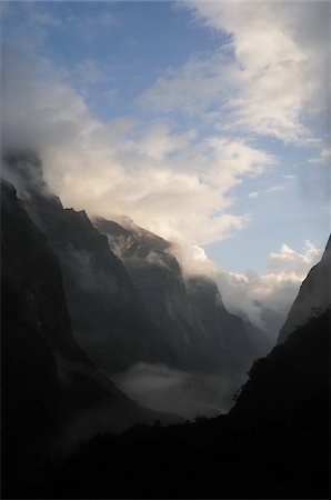 dreamy mountain ranges - Modi Khola Valley, Annapurna Sanctuary, Annapurna Conservation Area, Nepal Stock Photo - Rights-Managed, Code: 700-03778212