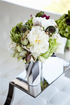 fleur blanche - Bouquet dans Vase Photographie de stock - Rights-Managed, Code: 700-03778409