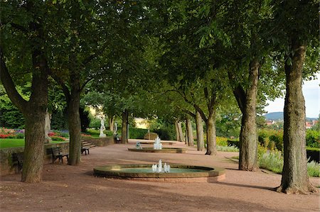 daytime park bench - Park, Pompejanum, Aschaffenburg, Bavaria, Germany Stock Photo - Rights-Managed, Code: 700-03787370
