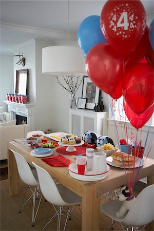 dog at table - Buffet at Dog-Themed Birthday Party Stock Photo - Rights-Managed, Code: 700-03799476