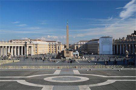 saint peter, plaza - St Peter's Square, Vatican City, Rome, Italy Foto de stock - Con derechos protegidos, Código: 700-03799575