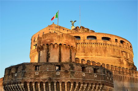 famous ancient roman landmarks - Castel Sant'Angelo, Rome, Italy Stock Photo - Rights-Managed, Code: 700-03799583
