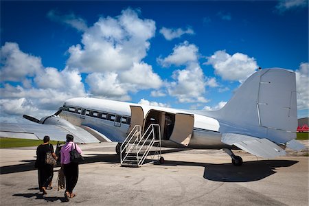 sky boarding - 1943 DC-3 Chathams Pacific Flight Bound for Ha'apai, Kingdom of Tonga Stock Photo - Rights-Managed, Code: 700-03814177