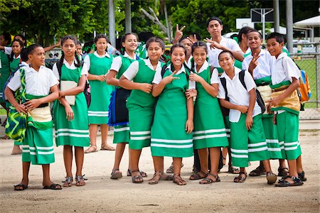 school children outside - Group of High School Students, Nuku'alofa, Tongatapu, Kingdom of Tonga Stock Photo - Rights-Managed, Code: 700-03814173