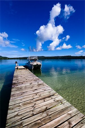 Boat and Dock, Vava'u, Kingdom of Tonga Foto de stock - Con derechos protegidos, Código: 700-03814214
