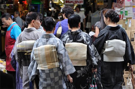 Women wearing Kimono, Tokyo, Kanto, Honshu, Japan Stock Photo - Rights-Managed, Code: 700-03814260