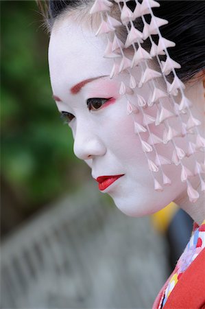 Porträt von Maiko Girl, Kyoto, Kansai, Honshu, Japan Stockbilder - Lizenzpflichtiges, Bildnummer: 700-03814289