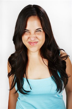 funny face - Portrait de femme faisant Face Photographie de stock - Rights-Managed, Code: 700-03814353