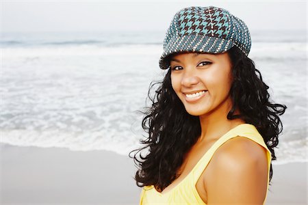 Portrait of Woman Wearing Hat Stock Photo - Rights-Managed, Code: 700-03814386