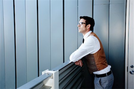 Businessman Looking into the Distance Stock Photo - Rights-Managed, Code: 700-03814380