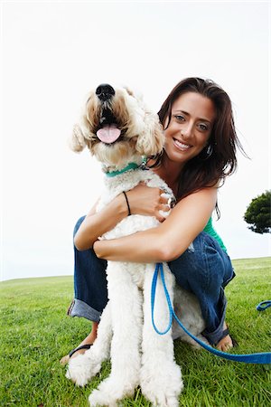 peter griffith - Portrait of Woman with Dog Foto de stock - Con derechos protegidos, Código: 700-03814390