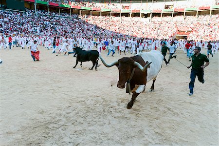 simsearch:700-03814415,k - Amateur corrida de jeunes taureaux, Fiesta de San Fermin, Pampelune, Navarre, Espagne Photographie de stock - Rights-Managed, Code: 700-03814423