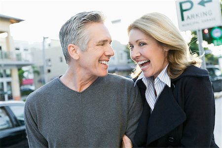 people arm in arm - Smiley Couple Stock Photo - Rights-Managed, Code: 700-03814486