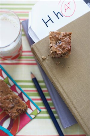 Breakfast and Homework Stock Photo - Rights-Managed, Code: 700-03836271