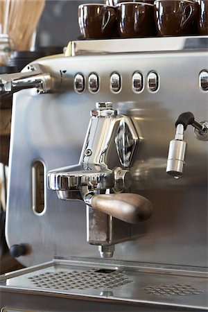 shiny metal - Espresso Machine Stock Photo - Rights-Managed, Code: 700-03849254