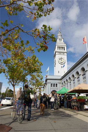 people usa street scene - San Francisco Ferry Building, San Francisco, California, USA Stock Photo - Rights-Managed, Code: 700-03849293