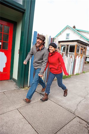 friends, 40, outside - Couple Walking and Holding Hands Stock Photo - Rights-Managed, Code: 700-03849380