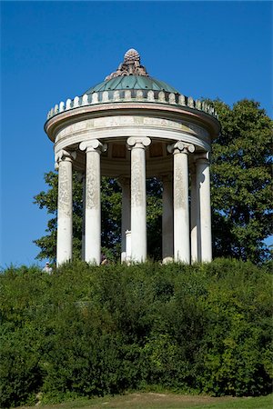 english garden not people - Monopteros, Englischer Garten, Munich, Germany Stock Photo - Rights-Managed, Code: 700-03865254