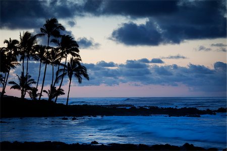 Sunset, Kauai, Hawaii, USA Stock Photo - Rights-Managed, Code: 700-03865695