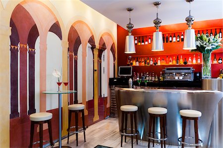 european bars - Bar in Mirador de Dalt Vila Hotel, Ibiza, Balearic Islands, Spain Stock Photo - Rights-Managed, Code: 700-03891018