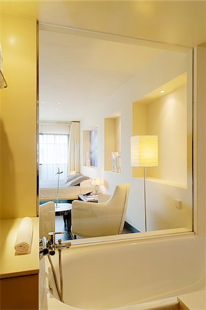 spagnola - Hotel Bathroom and Bedroom, Ibiza, Balearic Islands, Spain Fotografie stock - Rights-Managed, Codice: 700-03891026
