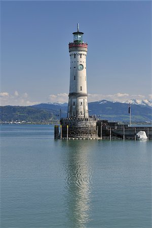 simsearch:700-03644382,k - Lighthouse at Harbour Entrance, Lindau, Bavaria, Germany Foto de stock - Direito Controlado, Número: 700-03891092