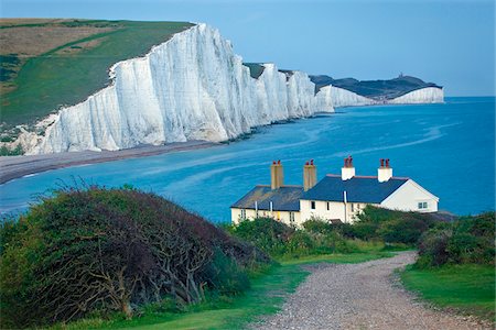 Sept sœurs falaises, Seaford Head, Seaford, East Sussex, Angleterre Photographie de stock - Rights-Managed, Code: 700-03891296