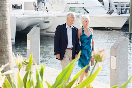 senior formal - Couple Walking Along Waterfront Stock Photo - Rights-Managed, Code: 700-03891369