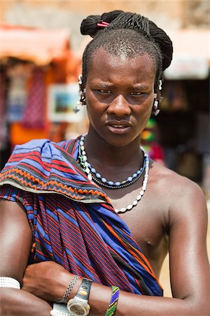 Portrait of Masai Warrior Foto de stock - Con derechos protegidos, Código: 700-03893467