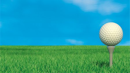 round - Golf Ball and Golf Tee Stock Photo - Rights-Managed, Code: 700-03906955